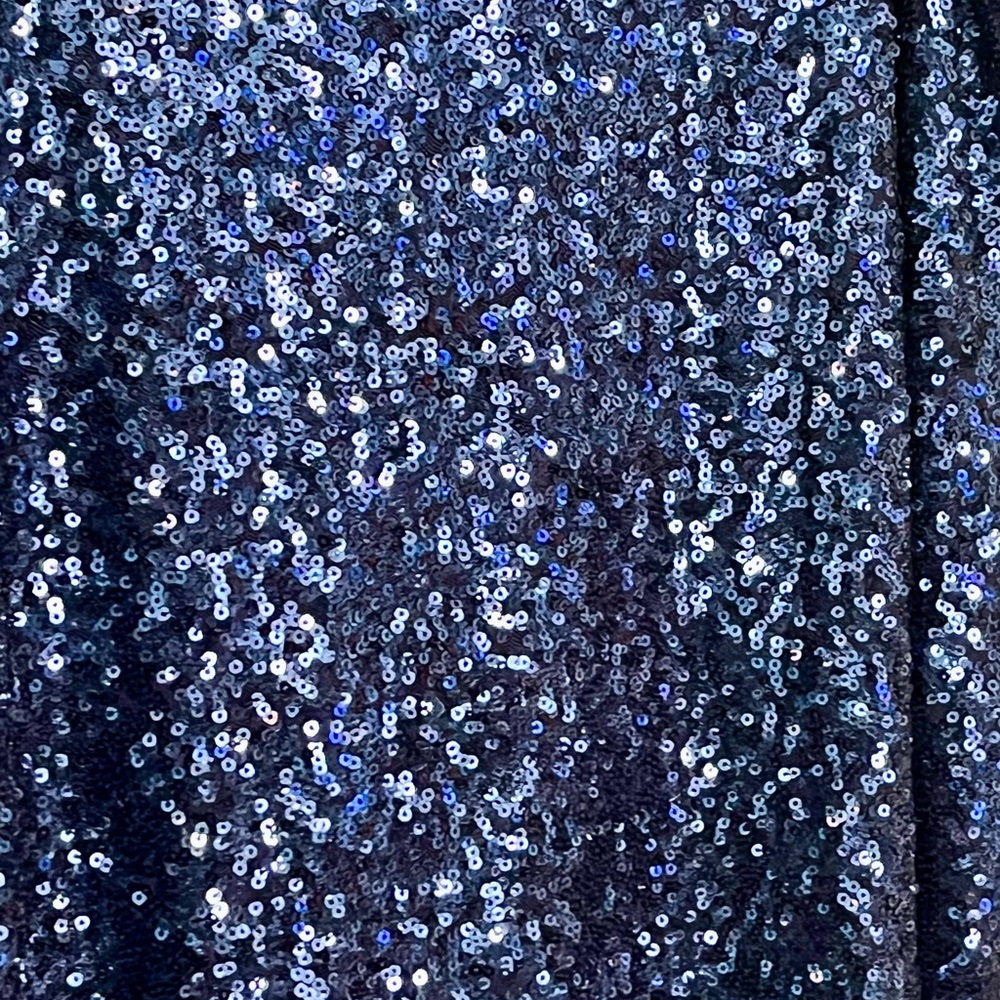 Elegant Blue Sequin Maxi Skirt